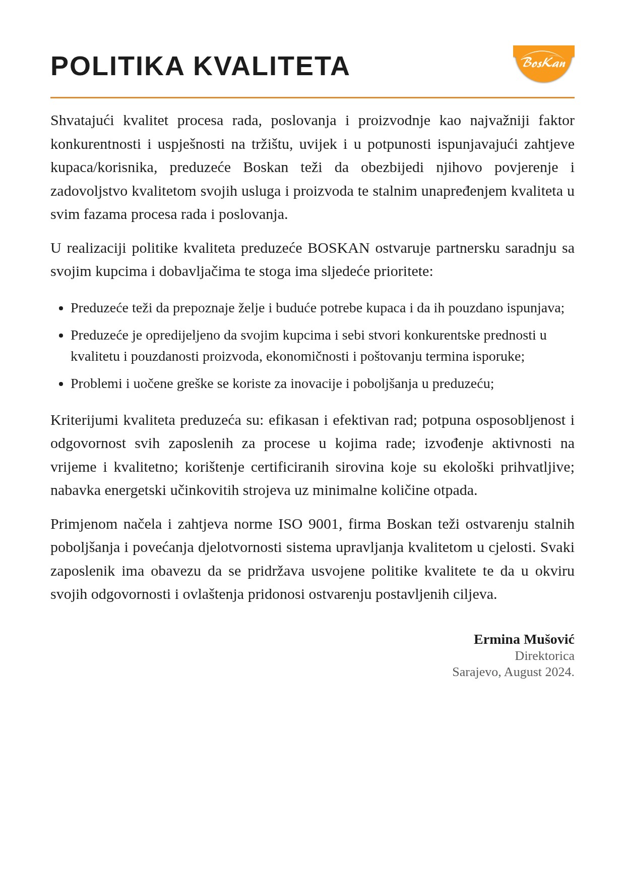 Politika kvaliteta